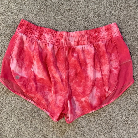 Lululemon Beat The Heat Shorts Tidal Trip Boom Juice Pink Size 10 | 2016 Retired - Picture 10 of 12